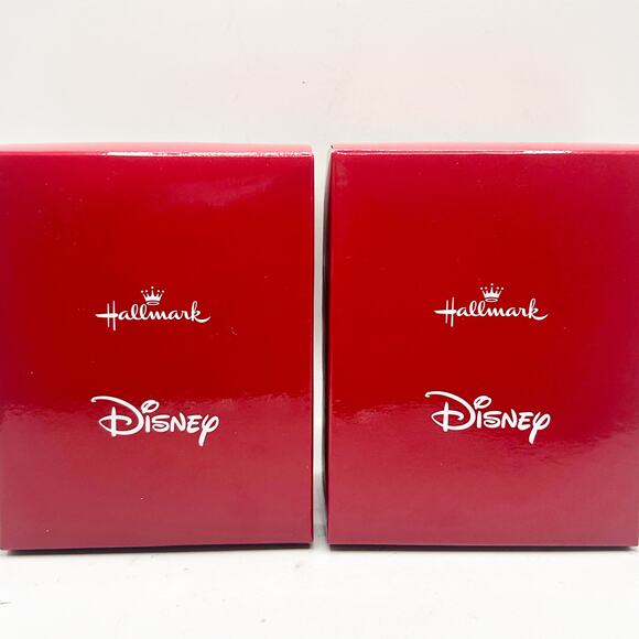 Disney Hallmark Mickey Mouse and Minnie Mouse Christmas Ornament Set in Box - Picture 4 of 4